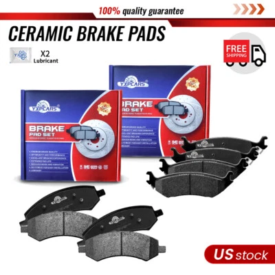 Pastillas de freno delanteras traseras de cerámica para Dodge Ram 1500 2018 2017 2016 2015 2014-2006 Foto 1 de 4