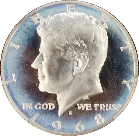 1968-S PR68DCAM Kennedy Half Dollar, PCGS 45879724, SUPERB! Cover