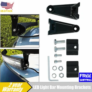 Universal LED Work Light Bar Side Mounting Brackets Kits for Jeep Offroad Truck - Picture 1 of 9
