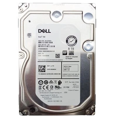Dell Exos 7E8 ST8000NM0205 8TB 3.5" 6Gbps 7.2K SATA Hard Drive Dell P/N: 092MDW - Image 1 of 3