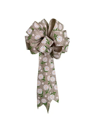 Burlap Bow,| Handmade, , Multiple Use, Easter, Colorful  Spring,Basket Bows - Image 1 of 4