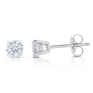 Vir Jewels Certified 1.25 cttw I1 Clarity Loose Round Diamond Stud Earrings - Picture 1 of 4