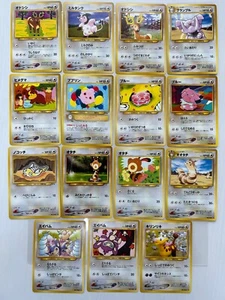 Pokémon cards Lot 15 cards set Igglybuff Snubbull Aipom Old back From Japan - Picture 1 of 11