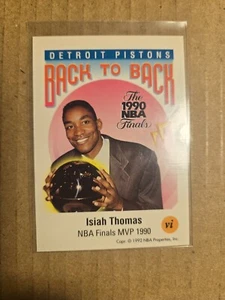 💎 1991 Skybox INSERT #VI ISIAH THOMAS JOE DUMARS Detroit Pistons Back to Back E - Picture 1 of 2