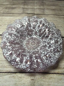 Sydenstricker Light Purple Small Fused Art Glass Bowl Ruffled Crimped 6.5” - Picture 1 of 7