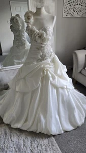eternity bride drop waist ball gown wedding dress removable strap Size 8 - Picture 1 of 7