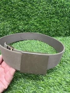 Original German army military suspenders belt Heavy Duty German Webbing olive C3 - Picture 1 of 8