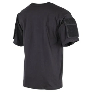 MFH Maglia Maglietta T-shirt uomo militare US con tasche sulle maniche Black - Imagen 1 de 4