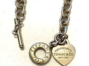 Tiffany & Co. Silver Toggle Chain Necklace Please Return To Vintage Design Rare