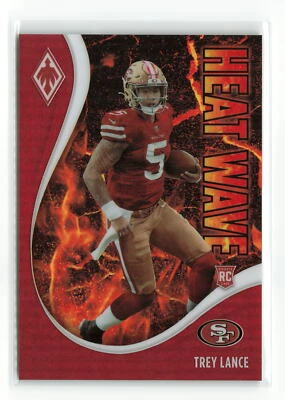 TREY LANCE #15 /199 2021 PANINI PHOENIX 49ERS RC RED HEAT WAVE - Image 1 of 2