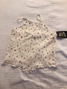 Art Class Girl’s Puckered Tank Top Off White Floral NWT Size L 10/12 - Picture 1 of 3