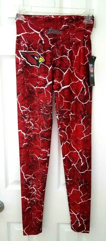 Arizona Cardinals Women Leggings Zubaz Size Small Tights Yoga Pants Majestic New Cover