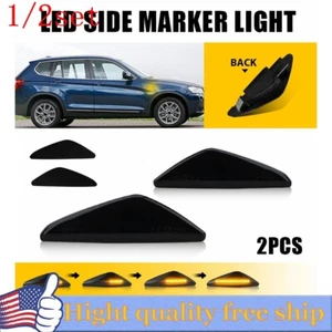 For 05-13 Chevrolet Corvett LED smoked white Side Light Marker Front+Rear 2/4/6 - Picture 1 of 21