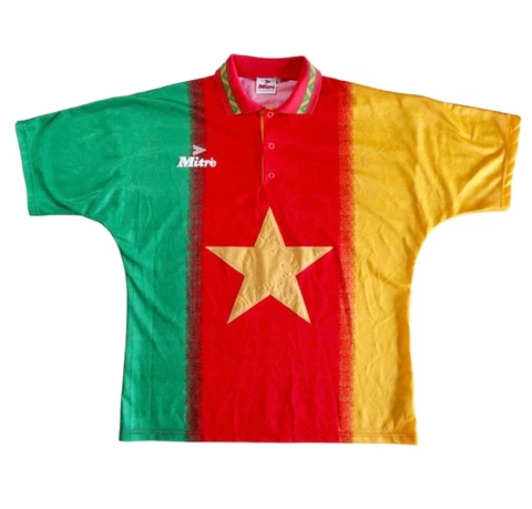 CAMEROON 1994 World Cup Mitre Home Football Shirt L/XL Vintage Soccer Jersey Cover