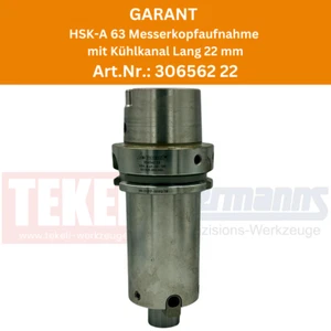 GARANT HSK-A 63 Messerkopfaufnahme mit Kühlkanal 22 mm Lang Art.Nr.: 306541 22 - Picture 1 of 1