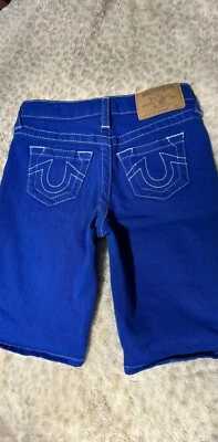 True Religion Jean Shorts  2 Pc Boy  Size 6&7 Billy Super T Cut-off Denim - Image 1 of 4