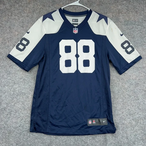 Dez Bryant Jersey Mens Small White Blue Dallas Cowboys #88 Nike NFL Football Cover