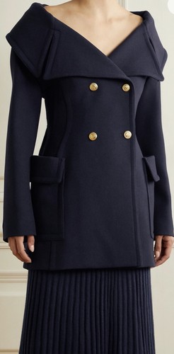 Cappotto lana VALENTINO OFF SHOULDER taglia UK 12 IT 44US 8 PREZZO AL PUBBLICO £2980