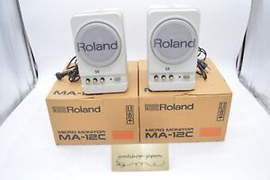 Roland MA-12C Pro Stereo Monitor Speakers Desktop PC W/Box