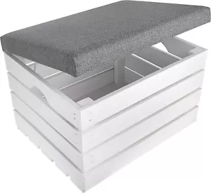 Creative Deco Sitzhocker Gepolstert | 50 x 40 x 35 cm | Sitzbank mit Stauraum - Bild 1 von 18