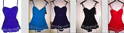 NWT Profile by Gottex Enchantment Bandeau Swimdress One-Piece Swimsuit Women's - Image 1 of 4