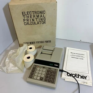 Calcolatore Elettronico Termico Printing Brother 12 PD con scatola e rotoli - Foto 1 di 11