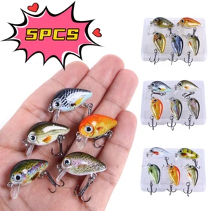 5PCS Crankbait schwimmend Forelle Barsch Mini Wobbler 3 cm 1,5 g inkl. Tacklebox - Bild 1 von 27