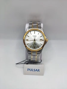 Pulsar Men's, Silver and Gold Stainless Steel, Silver Dial Quartz Watch PXH 096 - Picture 1 of 6