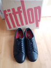 FitFlop Womens Rally Leather Trainers Smart Shoes Black UK Size 4.5 Original Box