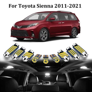 21x Paquete de luces interiores LED para Toyota Sienna 2011-2021 +Luz de matrícula - Imagen 1 de 11