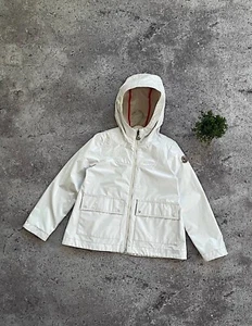 Children's lightweight jacket with a hood from Moncler, color white size 8 (130) - Picture 1 of 19