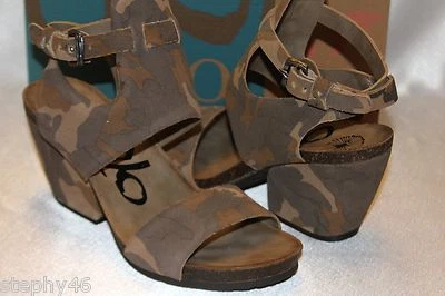 ¡NUEVO! ¡NUEVO EN CAJA! Sandalia OTBT Camuflada Gamuza LEE Puño al Tobillo Tacón Grueso Talla 6.5 7.5 Foto 1 de 4