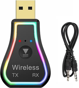 Récepteur Transmetteur USB Bluetooth 5.0 Mini Adaptateur sans Fil 2 IN 1 Mar - Afbeelding 1 van 1