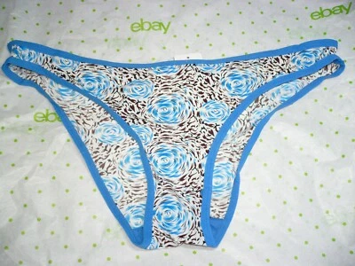 Bragas de bikini Hers By Herman de microfibra estampado azul MEDIANO 1 par suave sedoso nuevas Foto 1 de 2