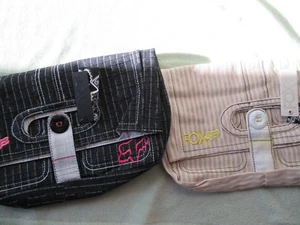 Fox Girls Talk Soup Textile Clutch/Tote Bag Black or Walnut U Choose Super Cute  - Picture 1 of 10