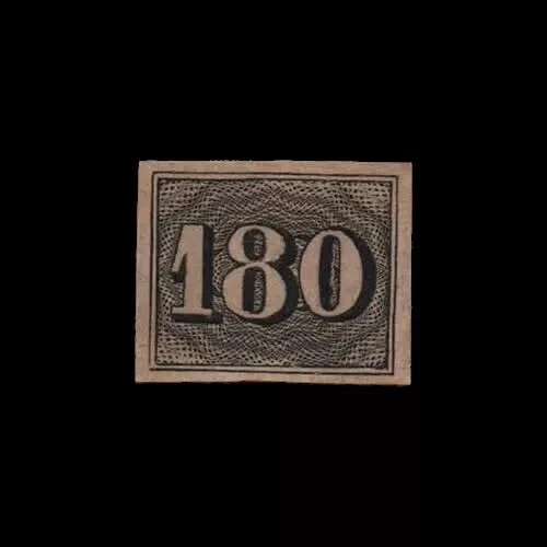 Vertical numeral - Brazil 1943 – 180 RÉIS REPRINT - RHM RE 27 - Image 1 of 1