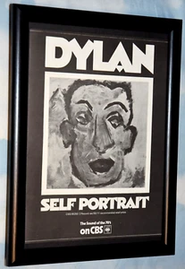 ALBUM autoportrait original BOB DYLAN RARE encadré A4 1970 ALBUM - Photo 1/1