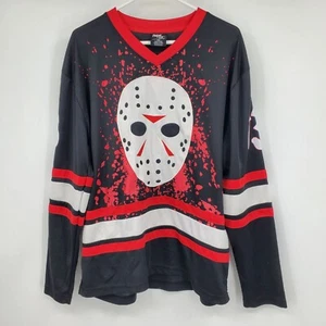 Friday The 13th Jason Voorhees Mask Men's Pullover Hockey Jersey Medium - Picture 1 of 11