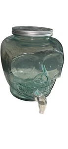 Vidrios San Miguel Glas Halloween Totenkopf 6 Quart Getränkespender - Bild 1 von 6