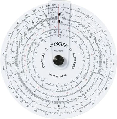 Concise 100829 Ruler Circular Slide Rule 300 Diameter 110mm 4.3inch new F/S - Image 1 of 3