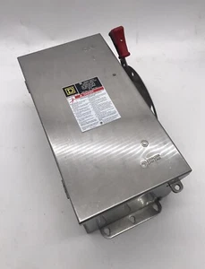 HOUSTON STOCK NEW SQUARE D HU362SS NON FUSE SWITCH 60 A STAINLESS FREE SHIPPING - Picture 1 of 11