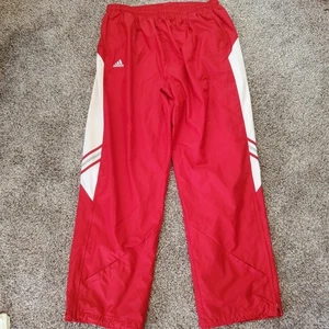 Pantaloni Adidas vintage uomo 2XL/XXL rosso Y2K pista giacca a vento zip alta alla caviglia - Foto 1 di 11