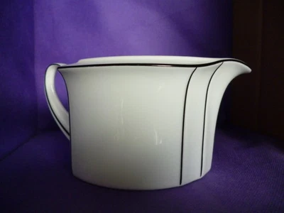 Sauciere Winterling Marktleuthen Bavaria Porzellan schwarze Streifen - Bild 1 von 4