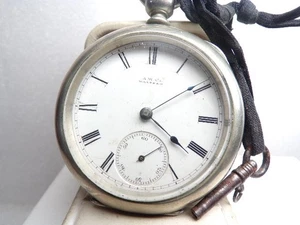 Antike 18er 1883 Waltham Mechanische Taschenuhr P.S. Bartlett 11Jewel LÄUFT - Bild 1 von 12