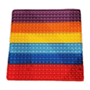 15 Inc Push Pop Bubble Kinderspielzeug Big Rainbow 256 Blasen Stress Fidget Autismus Toy - Bild 1 von 4