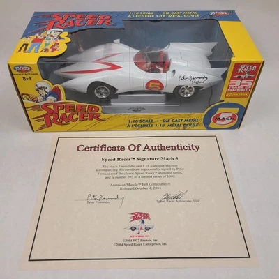 Speed Racer Mach 5 Car Diecast 1:18 Scale Peter Fernandez Autograph Signed 2004 - Image 1 of 4