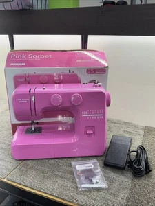 Janome Pink Sorbet einfach zu bedienende Nähmaschine mit innenliegendem Metallrahmen 6506 - Bild 1 von 5