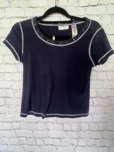 Villager Women’s Dark Blue Blouse Size M - Picture 1 of 3