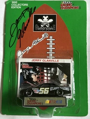 Racing Champions #56 Jerry Glanville Atlanta Falcons 1992 NASCAR Buick firmado Foto 1 de 4