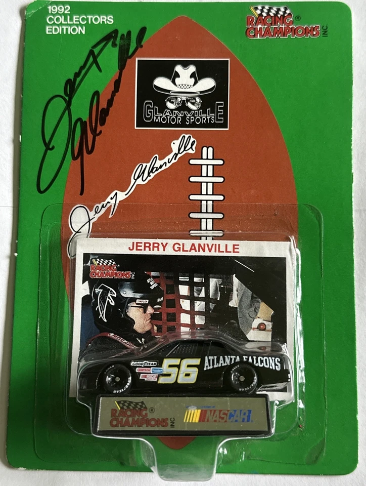 Racing Champions #56 Jerry Glanville Atlanta Falcons 1992 NASCAR Buick firmado Foto 1 de 4